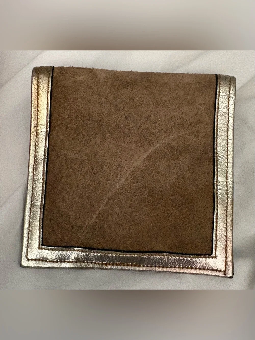Phillipe Metallic and suede Men’s Leather Wallet